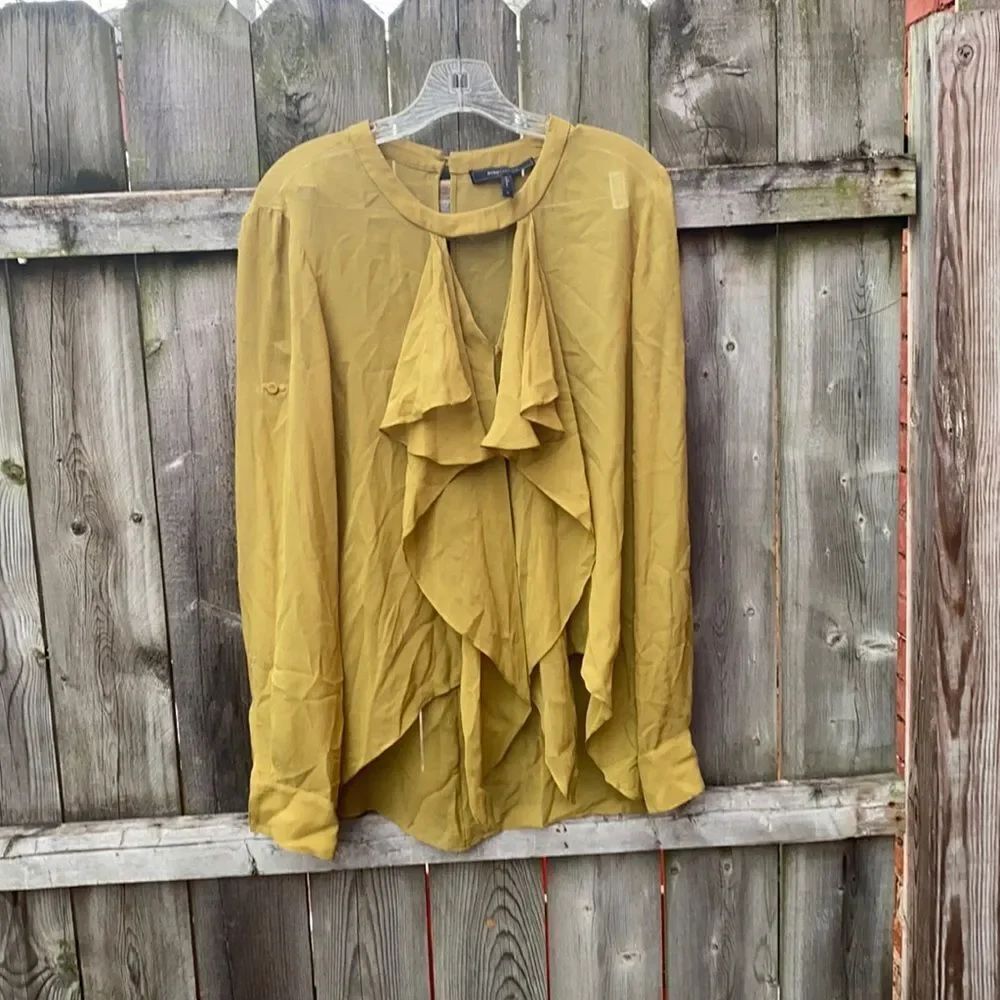 BCBG sheer Ruffle top sz. M